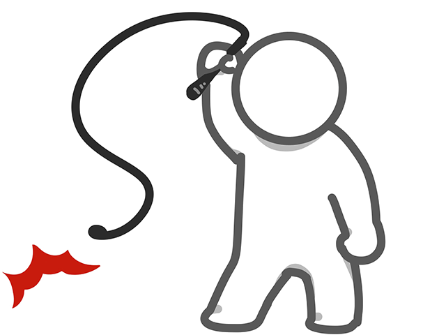 笞撻の覚え方イメージ